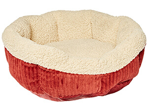 Aspen Pet 80135 Self Warming Cat Bed, 19-Inch, Warm Spice with Creme