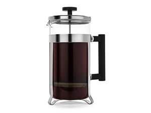 FP Coffee Maker French Press Coffee Maker w/ Glass Carafe And Sturdy Metal Frame:34 oz(8 cup capacity), Smooth Plunger, Fine Mesh Filter, Sturdy Handle And Frame Dishwasher Safe Parts