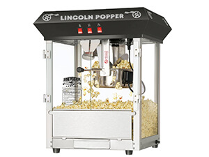 Great Northern Popcorn Black Bar Style Lincoln 8 Ounce Antique Popcorn Machine
