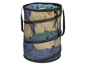 Household Essentials Pop-Up Mesh Hamper, Black