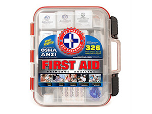 First Aid 326-piece Hard Red Case