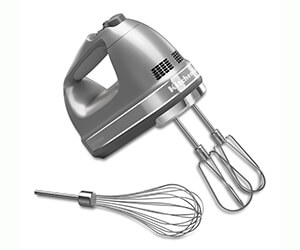 KitchenAid KHM7210CU 7-Speed Digital Hand Mixer with Turbo Beater II Accessories and Pro Whisk