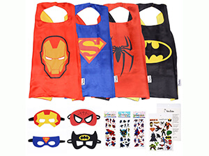  Superhero Cape and Mask Costumes Capes, Masks Stickers, and Tattoos