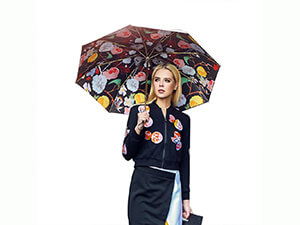 VILLASON Versailles Rose Compact Travel Umbrella