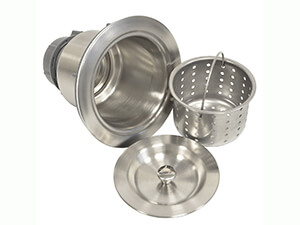 Coflex Extra Deep Cup Sink Basket Strainer with Sealing Lid, 304 Stainless Steel, Brushed Nickel Finish